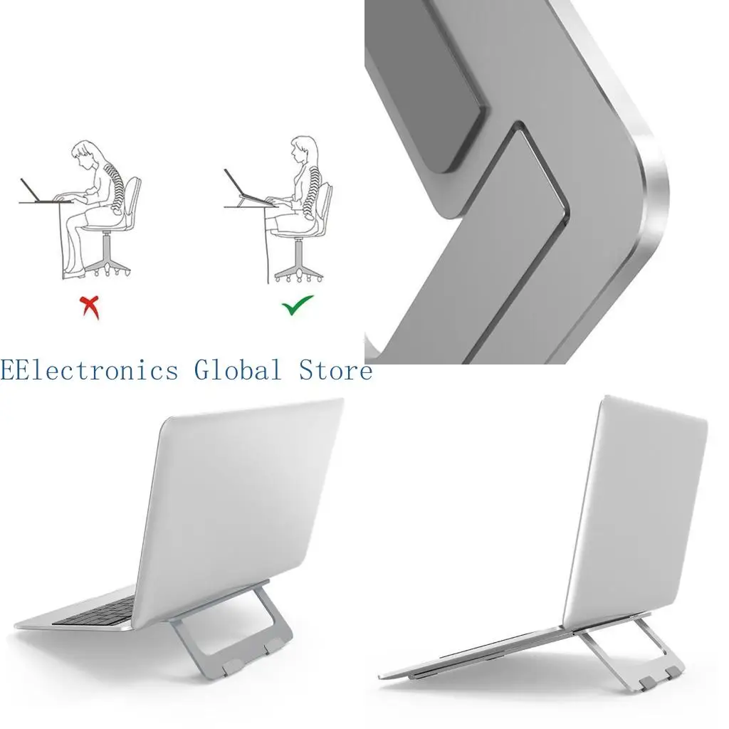 462B Portable Laptop Holder Foldable Computer Riser Stand Aluminum Adjustable Bracket