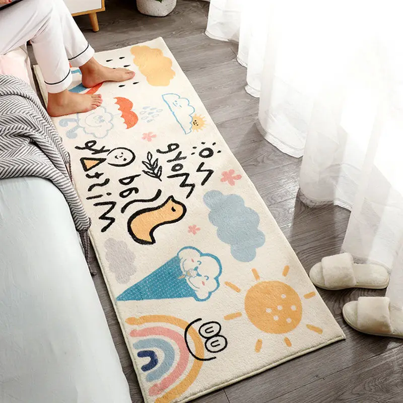 Imitation Cashmere Carpet Bedroom Girl Dirty-resistant Large Area Bedside Carpet Mat Carpets for Living Room Washroom Floor Mat