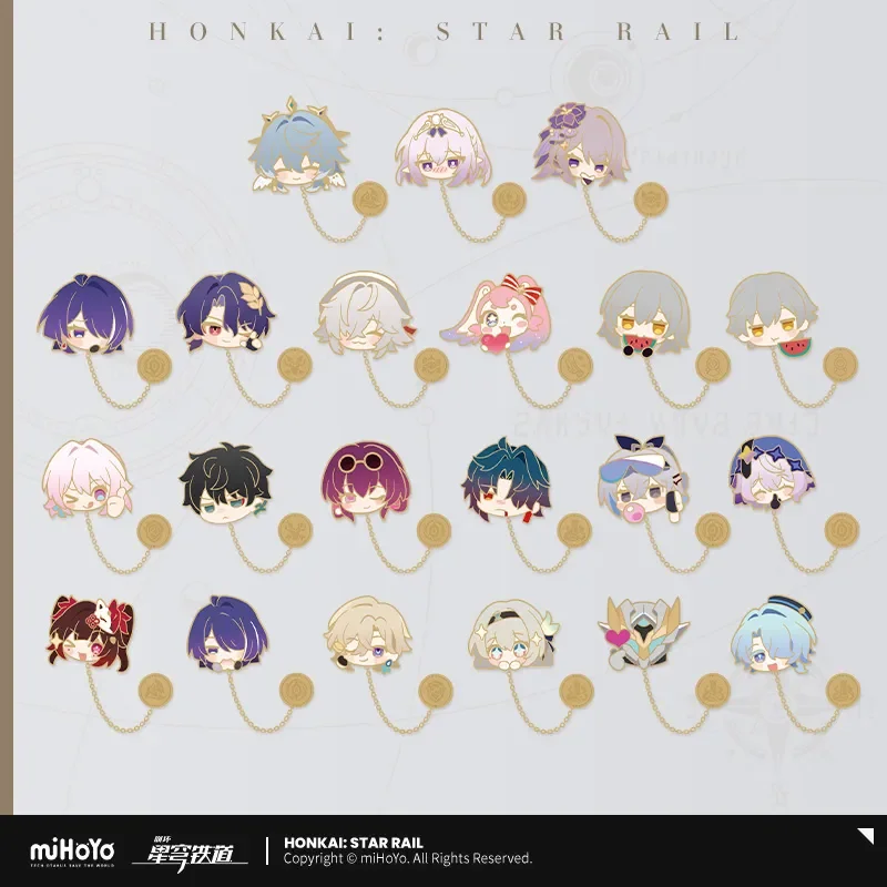 

Sunsyea Honkai Star Rail Official Merch miHoYo Original Authentic PMZLG Metal Brooch Aventurine Acheron Firefly Dan Heng Kafka