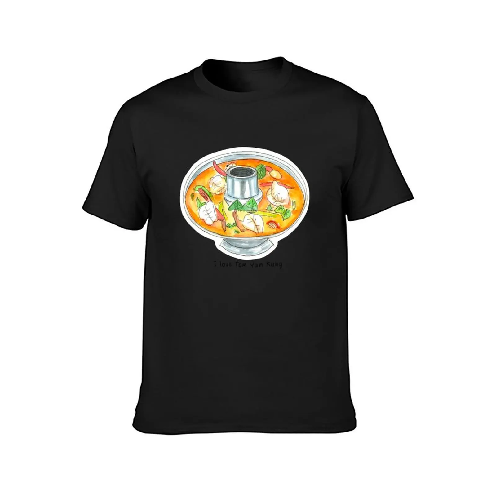 Tom Yum Kung, Thai famous dish, I love Tom Yum Kung, Thai dish , Spicy soup of Thailand T-Shirt blacks slim fit t shirts for men