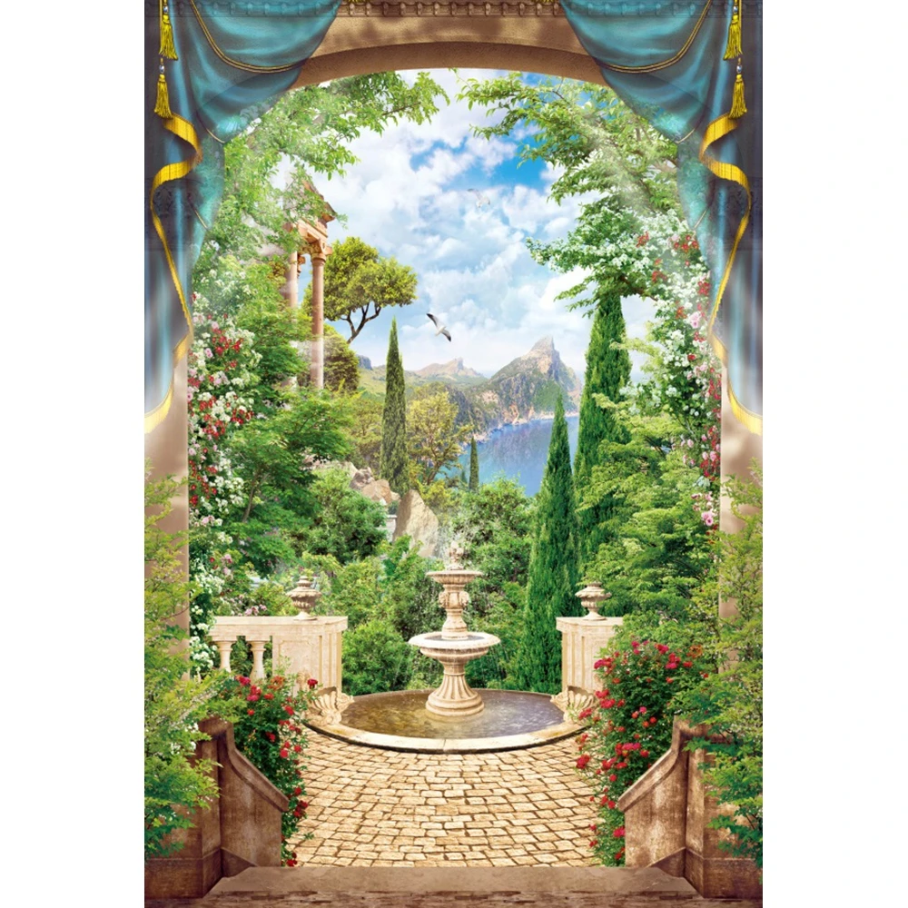 الأوروبية المشهد التصوير خلفية البحر الجبل القلعة الطفل صورة التصوير خلفية غرفة ديكور صور استوديو الدعائم