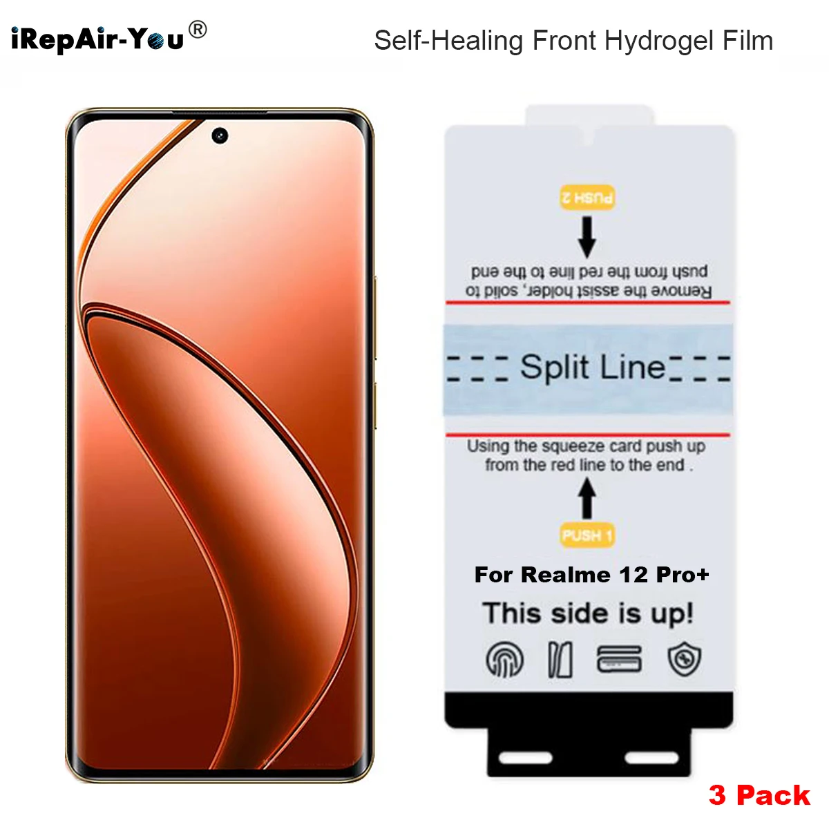 3Pcs HD Front Hydrogel Film For OPPO Realme 12 Pro+Plus Find X8 Pro X7 Ultra X6 Pro Screen Protector Case Friendly+Fix Tools