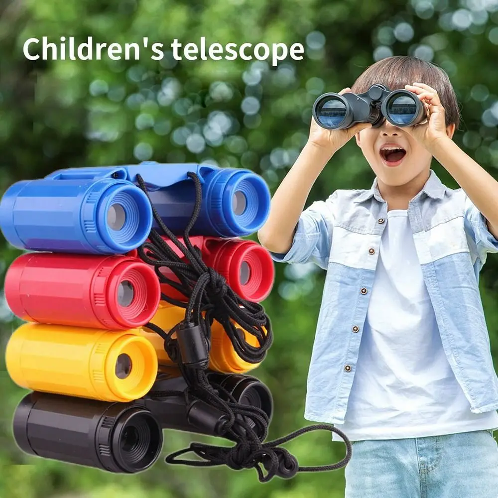 Mini télescope de poche anti-dérapant portable pour enfants, jumelles compactes, observation des oiseaux, cadeau pour enfants, 2.5x26