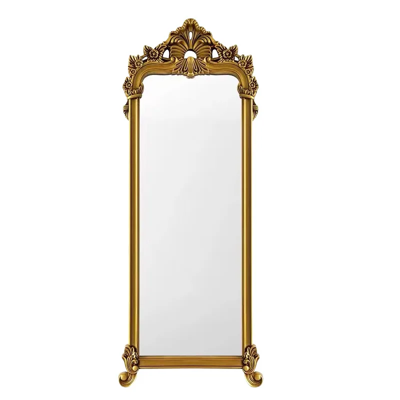 Full-length mirror floor-to-ceiling, home vintage clothing store, fitting and barbershop Baroque beauty large
