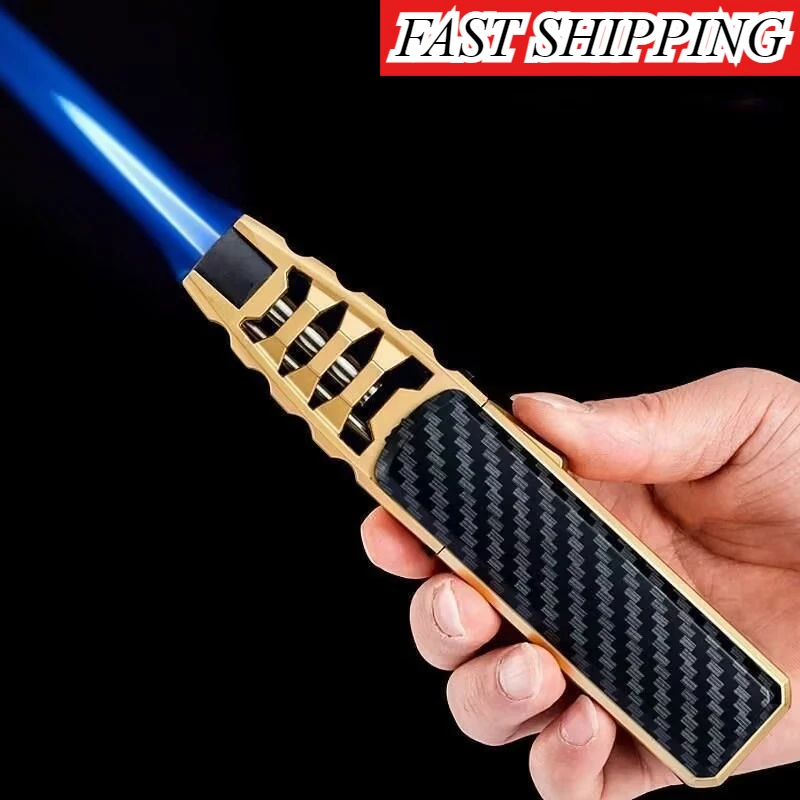 

JOBON Kitchen BBQ Cigar Big Jet Flame Fire Torch Outdoor Powerful Flame Camping Gun Lighter Mans Tools Without Butane Gas