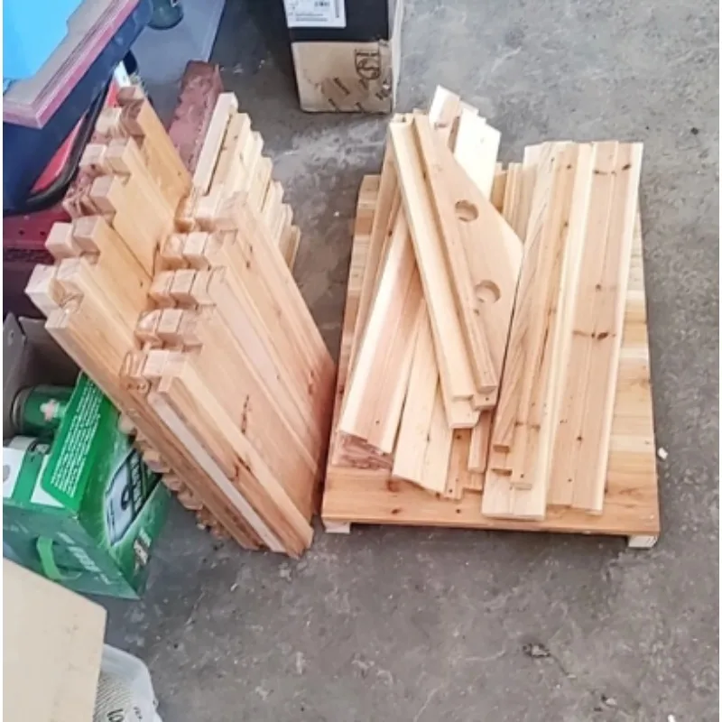 Boiled Wax Fir Wood Automatic Honey Flow Hive Box, Self‑Flow Comb Frame Beekeeping Equipment Tool