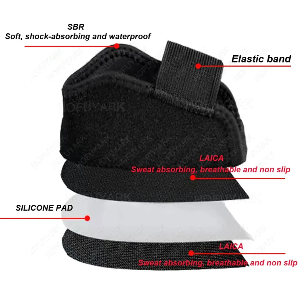 Silicone Shoe Insoles for Height Increase Comfortable Heel Lift Inserts for Man and Woman Sneakers Elevator Hidden Boost Insole