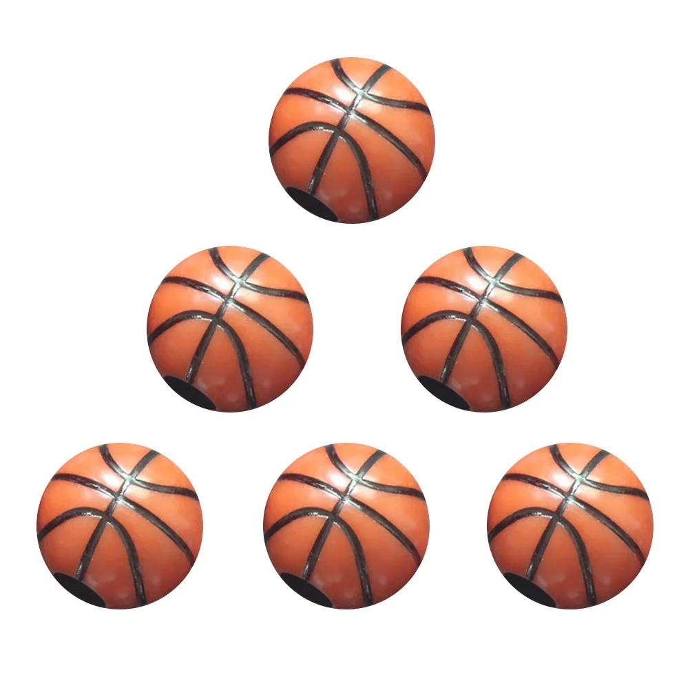 60 pçs 12mm contas de basquete de plástico para diy jóias fazendo artesanato contas crianças conjunto educativo pulseiras colares decorativos