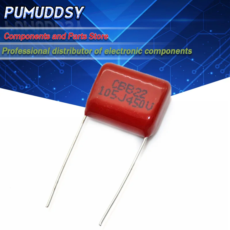 10PCS 1uF 450V CBB Polypropylene film capacitor pitch 15mm 105 450V 1uF