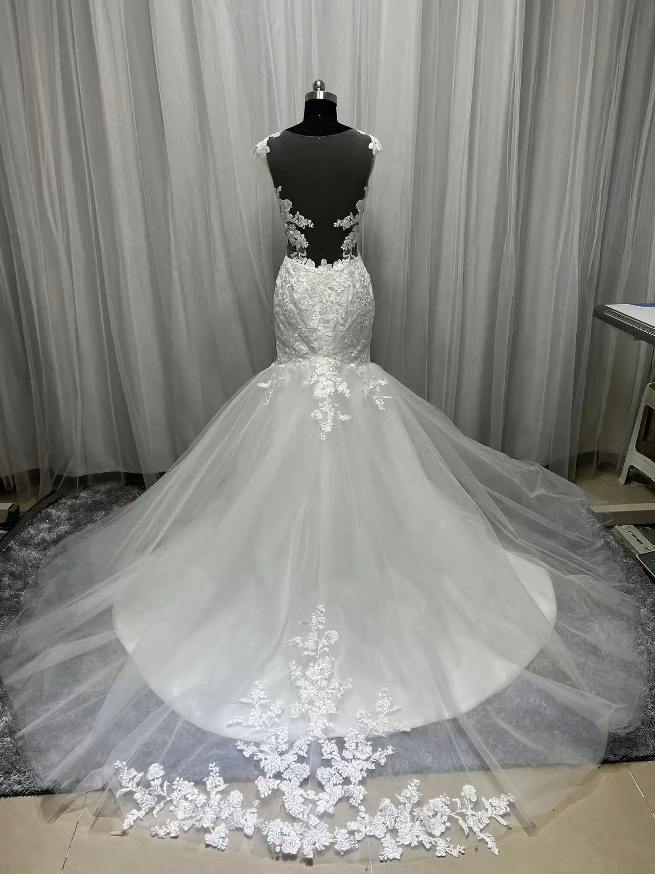 Myyble nova chegada foto real elegante sereia vestidos de casamento 2023 alças feito sob encomenda vestidos de noiva novia tribunal trem