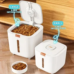 New Large Capacity Rice Storage Grain Plastic Sealed Dampproof For Kitchen Pet Food Container Organizer Box