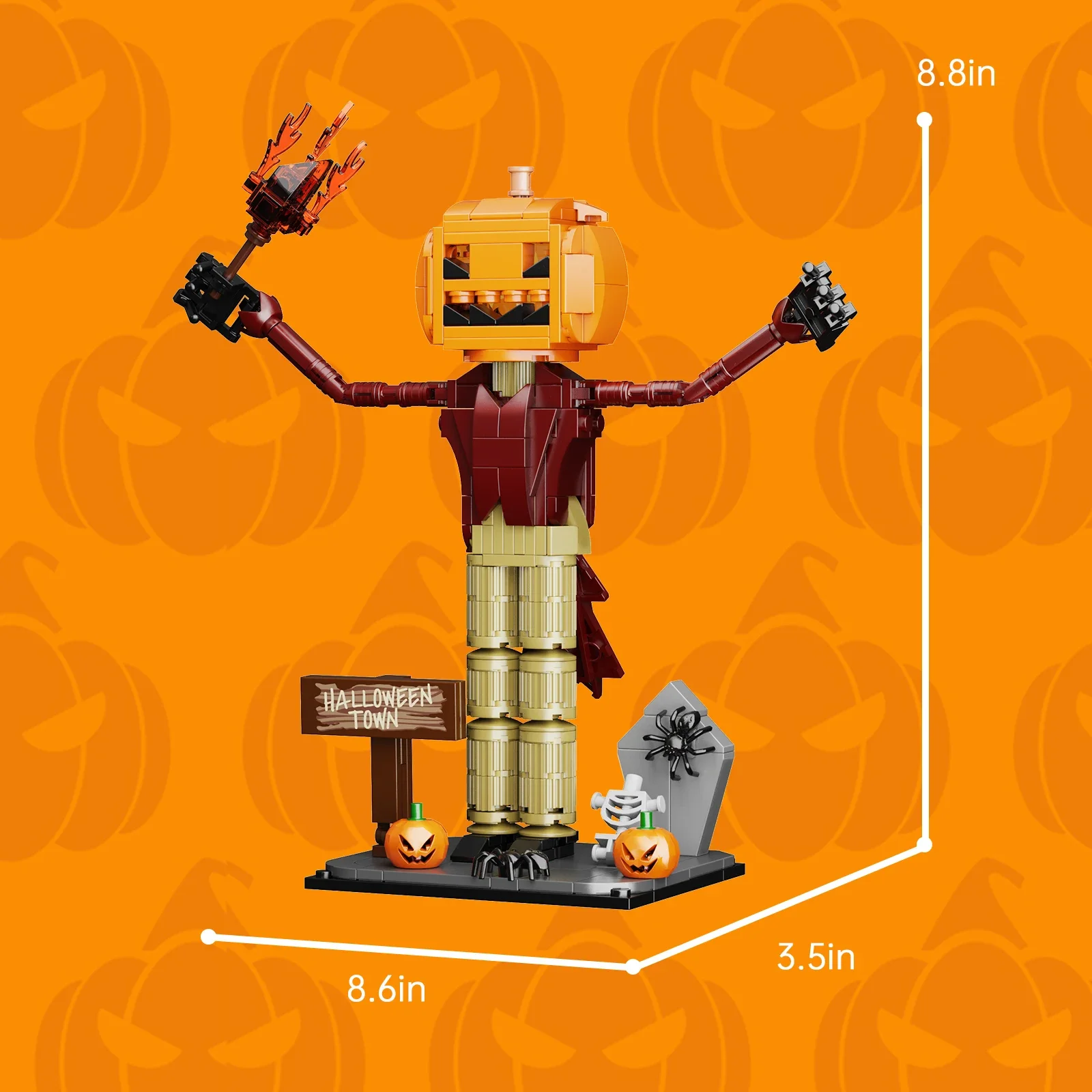 Moc Klassieke Kerst Nachtmerries Pompoen Bouwstenen Sets Skellingtons Actiefiguren Bakstenen Model Kinderen Speelgoed Halloween Cadeau