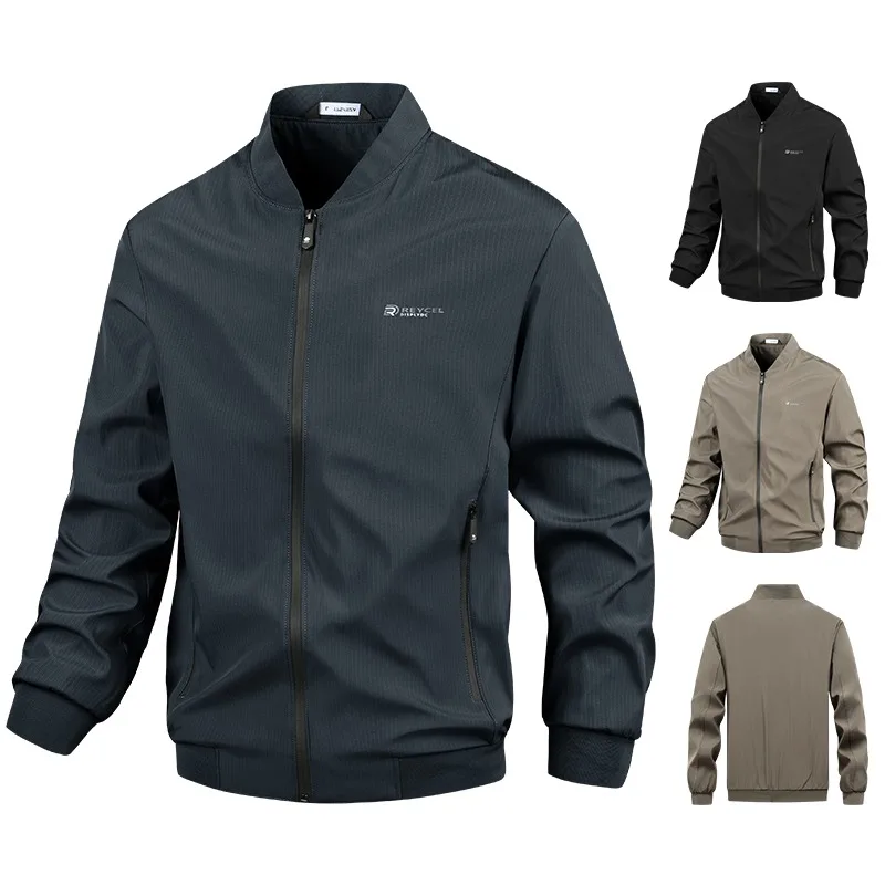 

Solid Color Autumn and Winter Jacket Stand Collar Casual Zipper Fashion Versatile Jacket Top