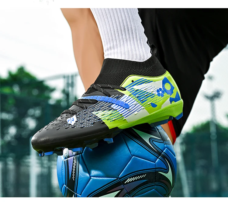 Neue Männer Fußball Schuhe Hochwertige Outdoor Hohe Knöchel Ultraleicht Indoor Fußball Stiefel Nicht-Slip Sport Schuhe Futsal Nicht-Slip – Detail 8