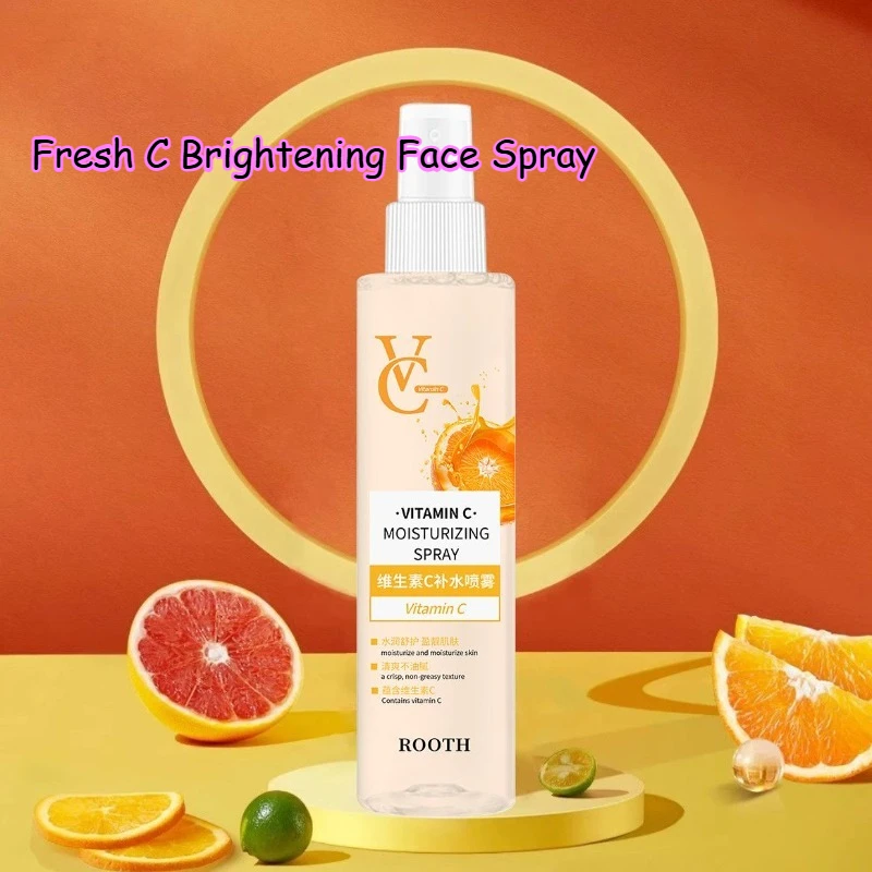 Fresh C Brightening Face Spray, 3-in-1 Toner & Moisturizer & Setting Mist, Plumping Glow Water with Vitamin C & Pomegranate