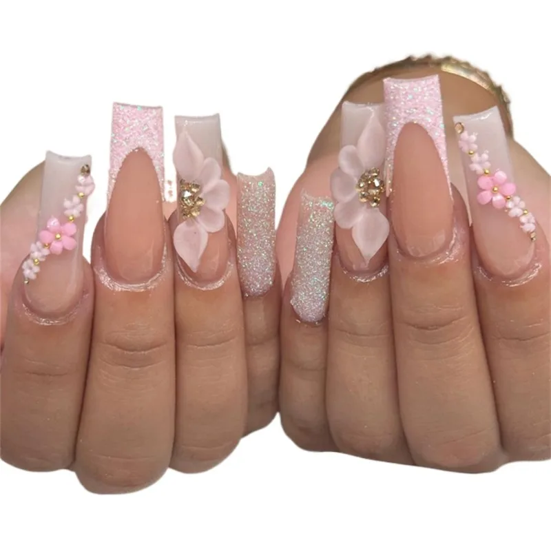 

European and American nail patch phototherapy wearing nail shiny removable nail piece