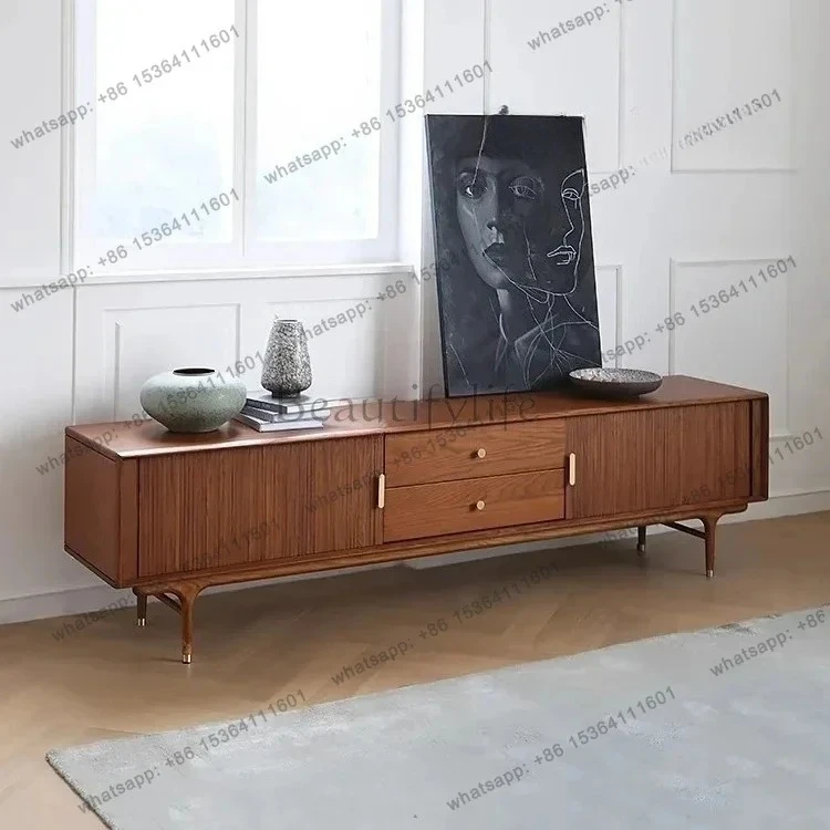 

Nordic Style All Solid Wood TV Cabinet Red Oak TV Cabinet