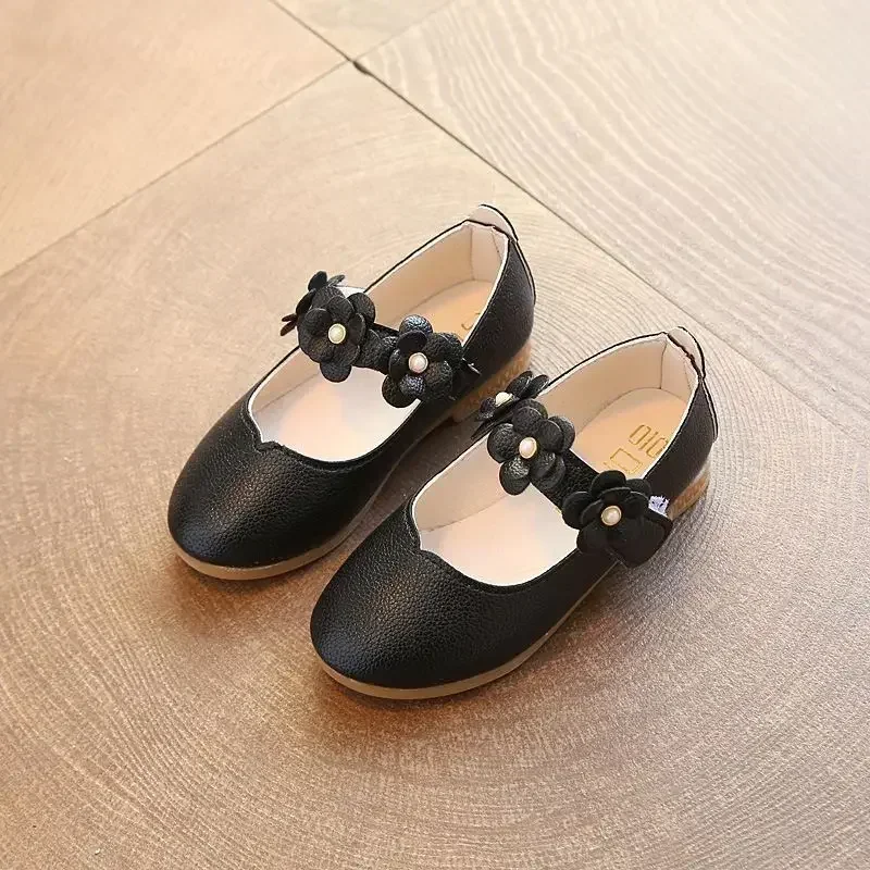 

Autumn Girl's Mary Janes Appliques Low Heel Beautiful Kids Princess Shoe Three Colors Pointed Toe Breathable Children Shoe 21-36