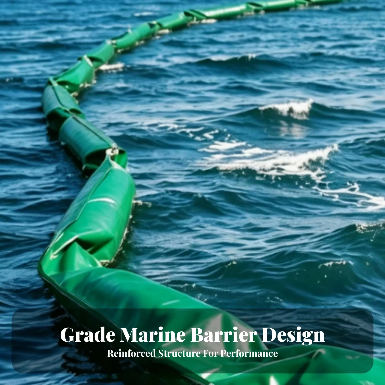 Inflatable Oil Containment Barrier Quick-Deploy PVC Oil Spill Barrier Floating Garbage Fence Heavy-Duty Reusable