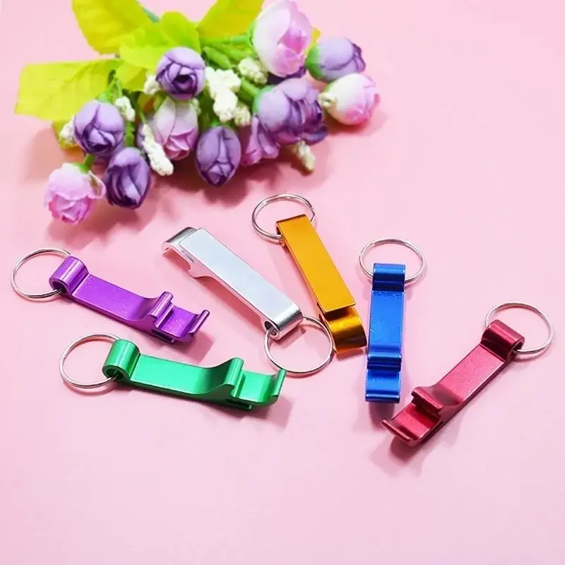 4PCS Multifunctional Beer Opener Keychain Mini Portable Bottle Opener Cat Dog Collar Pendant Outdoor Daily Accessories