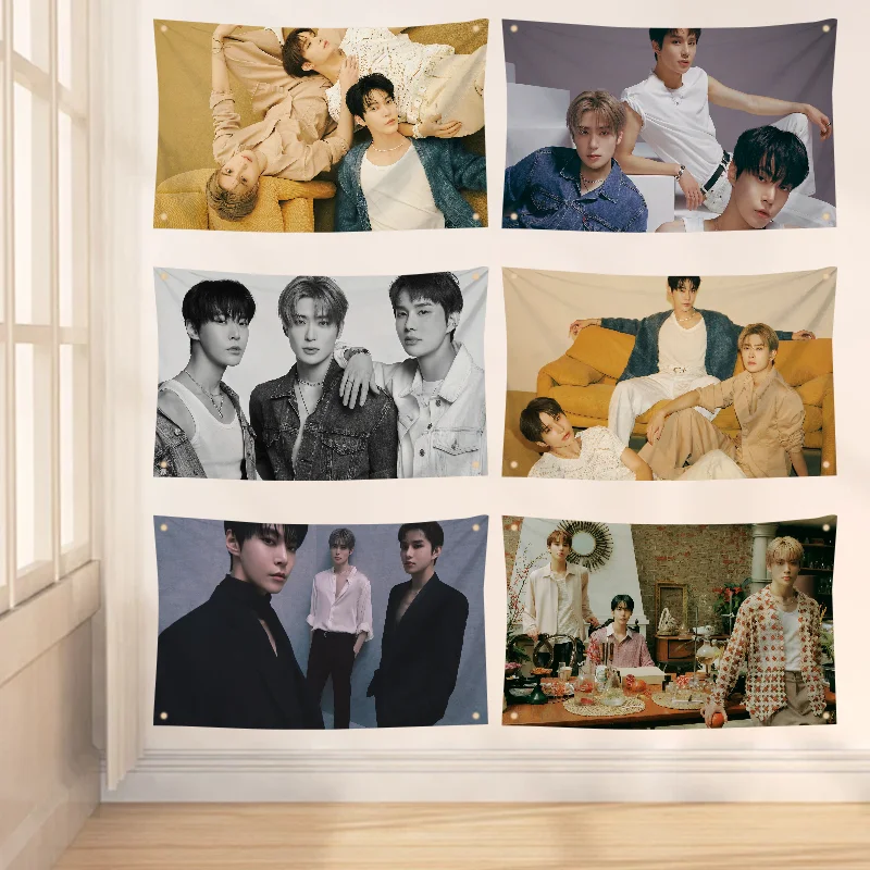 1PC KPOP N-NCT DOJAEJUNG Ablum Perfume Flag Workshop Flags Room Decor Flag  Outdoor Decorations  Flags for Rooms Four Hole Flag