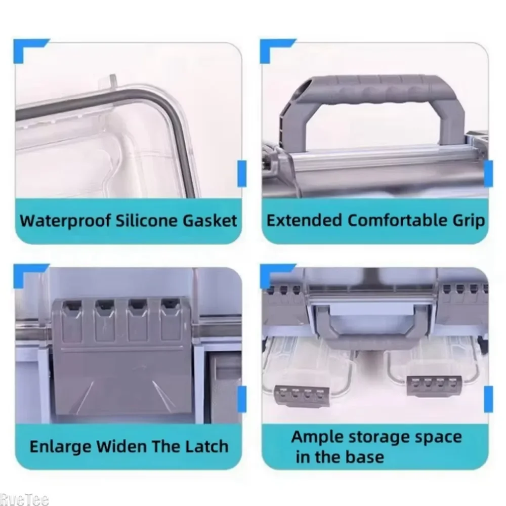 Multi-function Waterproof Lure Box Fishing Tackle Tool Box Large Capacity Outdoor Portable Camping Bait Accessories Storage Box