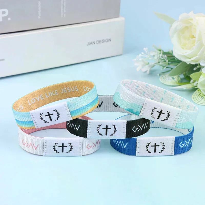 Wearable Bible Bracelet Religious Bracelets Christian Daily Bible Verse Bracelet With NFC RFID Elastic Wristband