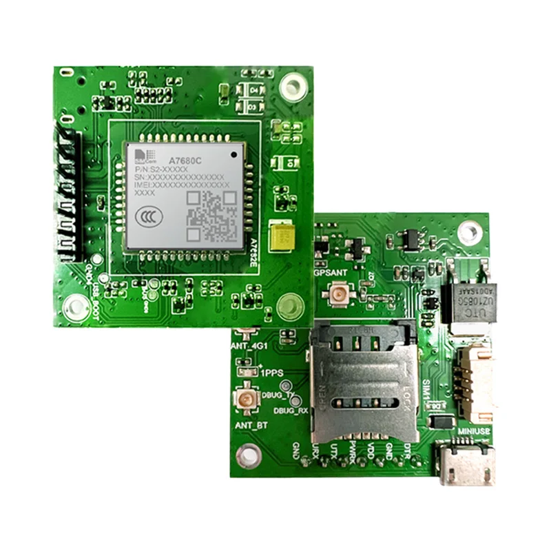 لوحة تطوير SIMCOM A7680C LTE CAT1 وحدة suporrt صوت GNSS اختياري A7680C-LANS لوحة أساسية مع هوائي FPC