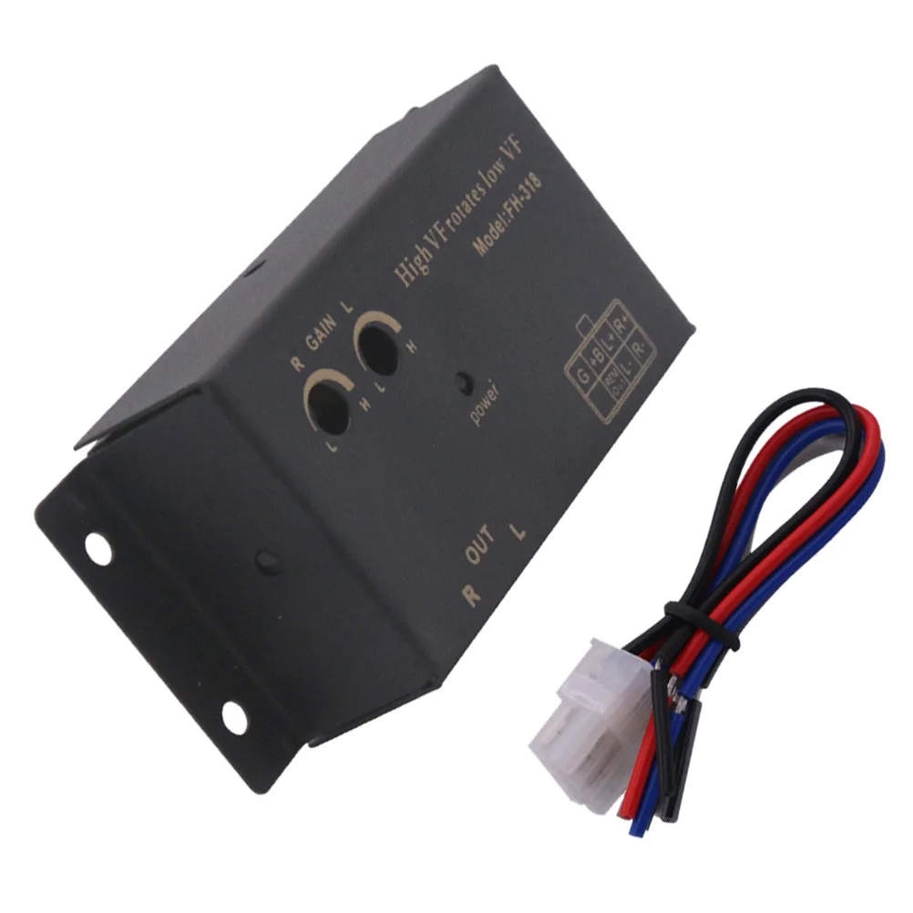 

1 set 1 Set Audio Conversion Adapter High To Low Frequency Car Speaker Converter With Volume Control Delay Function Stereo Audio