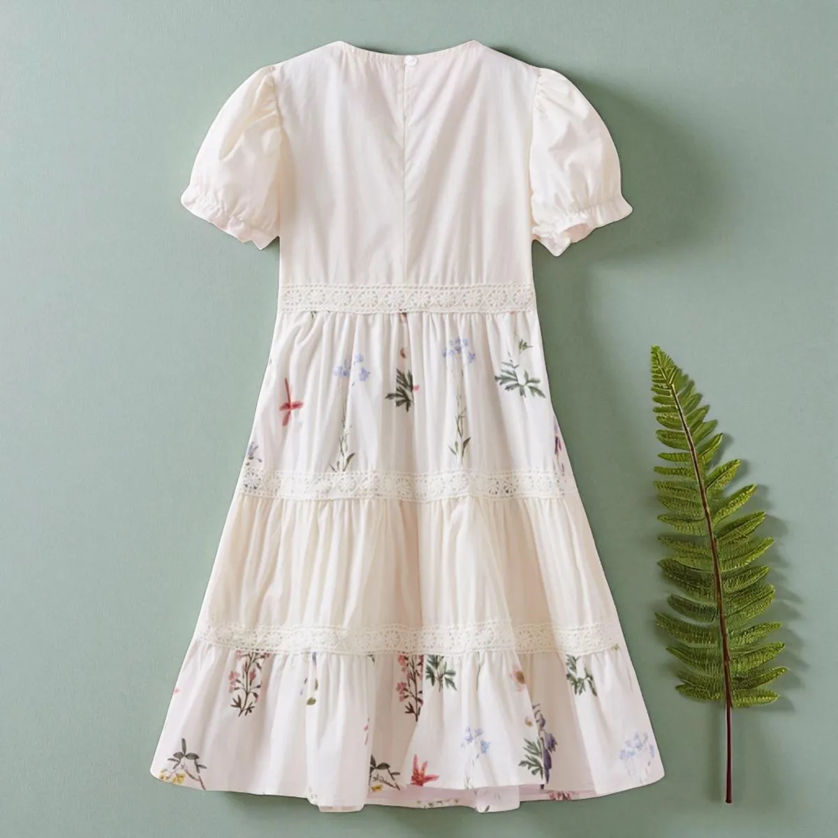 Baby Kids Lace Floral Dresses for Girls Clothes Summer School Costumes Short Sleeve Outfits Party Dress Children Vestidos 6-12 Y