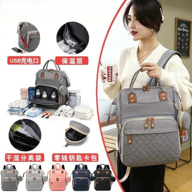 

Large Capacity Diaper Bag Elegant Leather High End Minimalist Tote Bag For Business Women Commuter Bag Unique