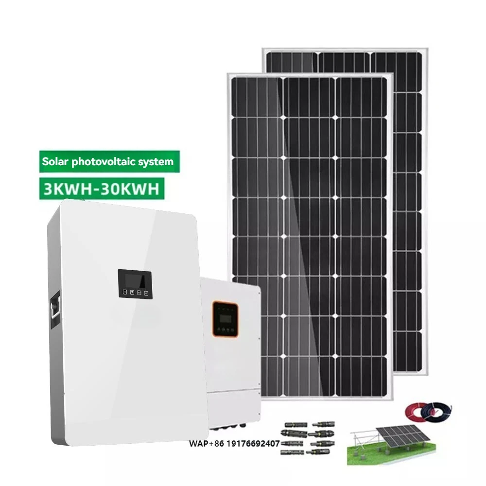 Complete Set 3-20kw Stackable Hybrid Grid Solar Power System with LiFePO4 Battery IP65 RS485 CAN 51.2V