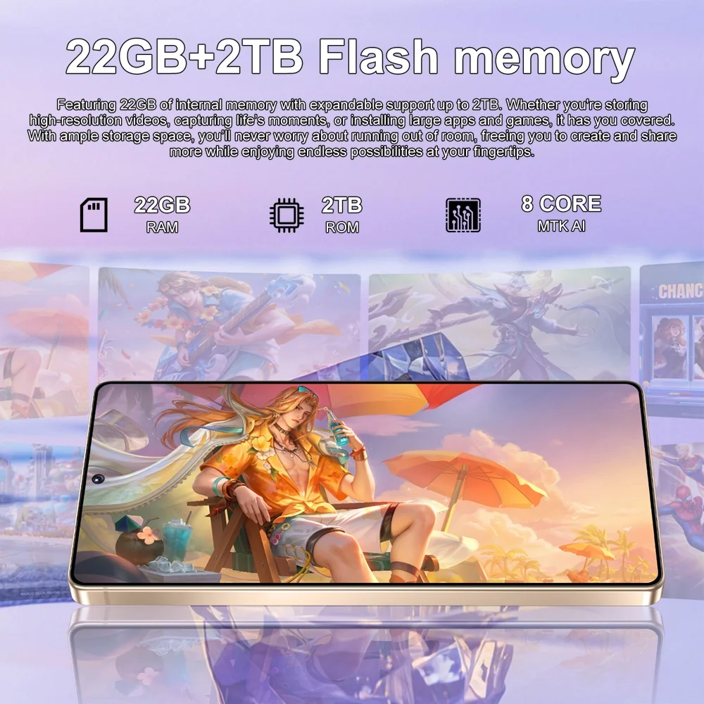 K-Touch S27 Ultra 5G Dual-SIM Dual-Standby Smartphone, 7,3 Zoll Android 15 Handy, 16+48MP Kamera, 22GB+2TB, 7800mAh Akku, werkseitig entsperrte Mobiltelefone – Detail 9