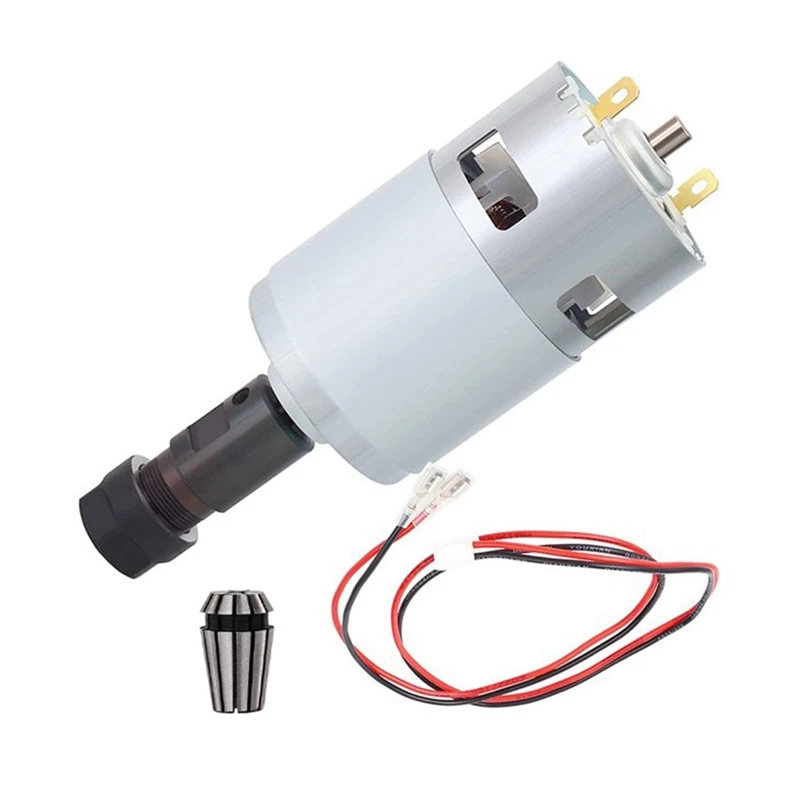 775 Spindle Motor DC 12V-24V 20000 RPM Electric Motor Ball Bearing Large Torque High Power Spindle For CNC 3018 Engraver