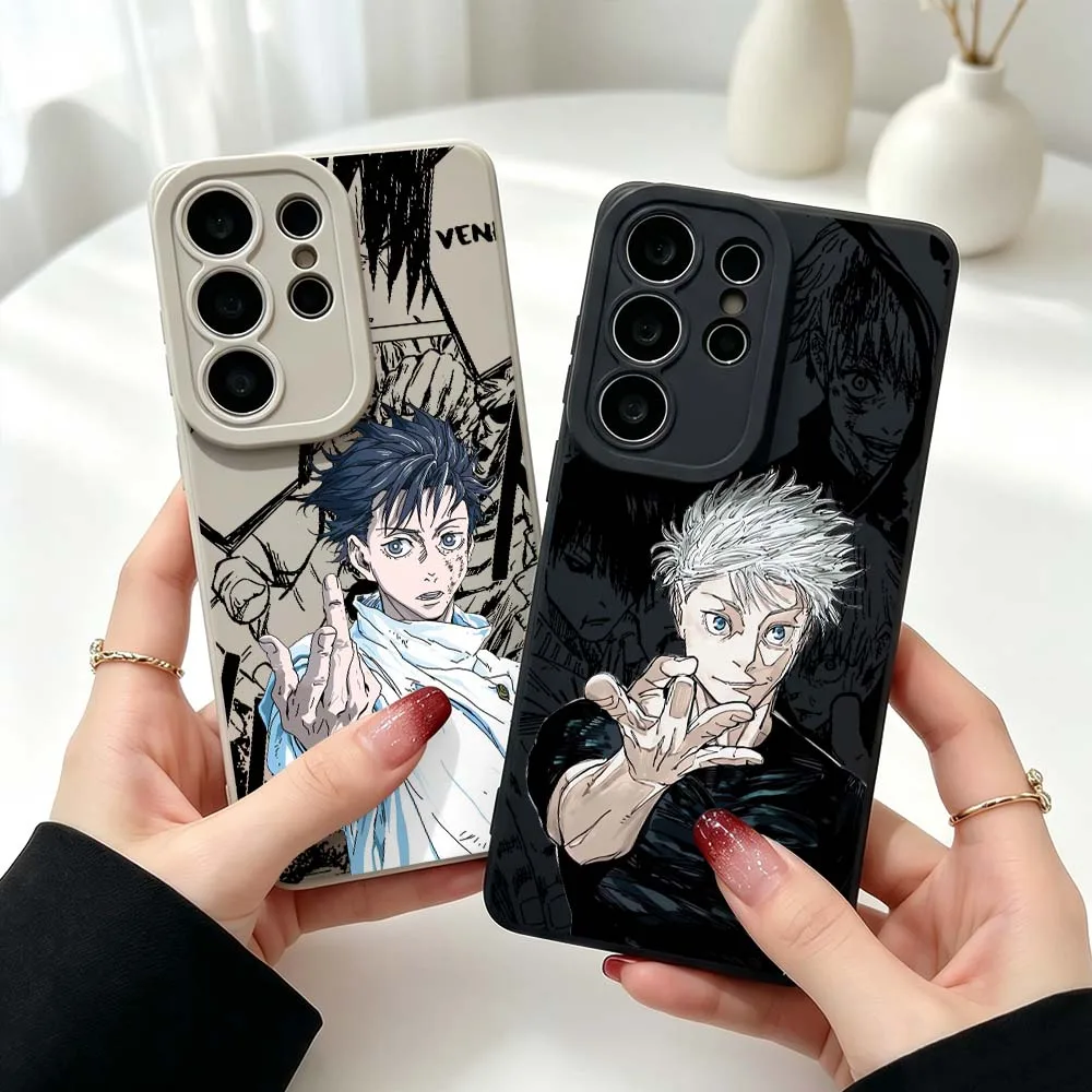

Jujutsu Kaisen Gojo Yuta Silicone Case For Samsung Galaxy S26 S25 S24 S23 S22 S21 Ultra Plus FE Soft Phone Case Cover
