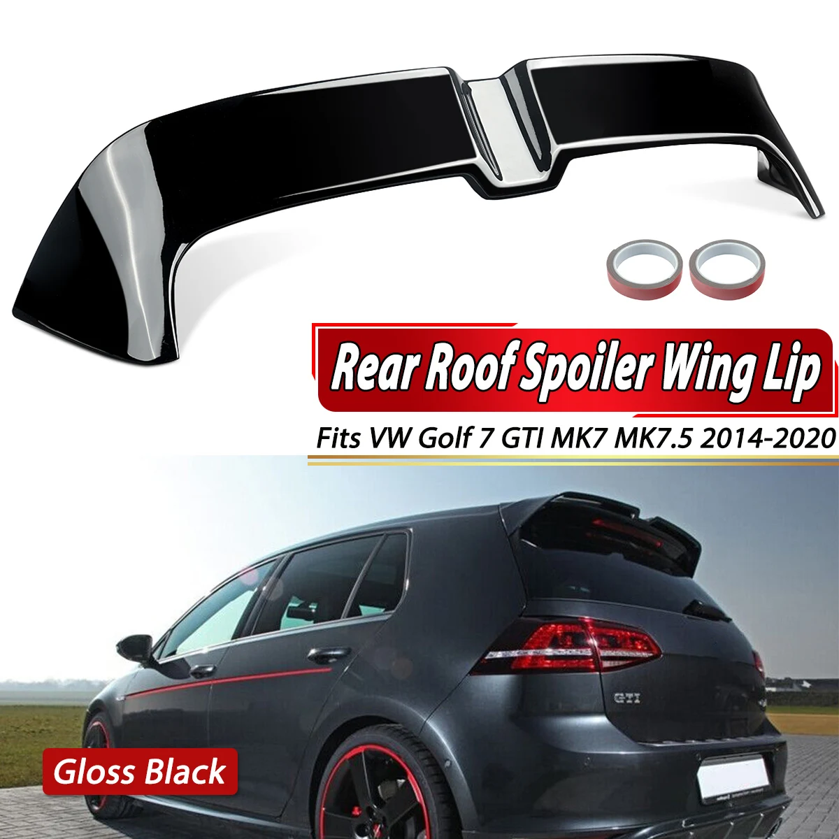 SAIQINGSP Oettinger-Stil Auto-Heckspoiler Flügel für Volkswagen VW GOLF 7 MK7 MK7.5 GTI R 2014 2015 2016 2017 2018 2020 Schrägheck Auto-Zubehör