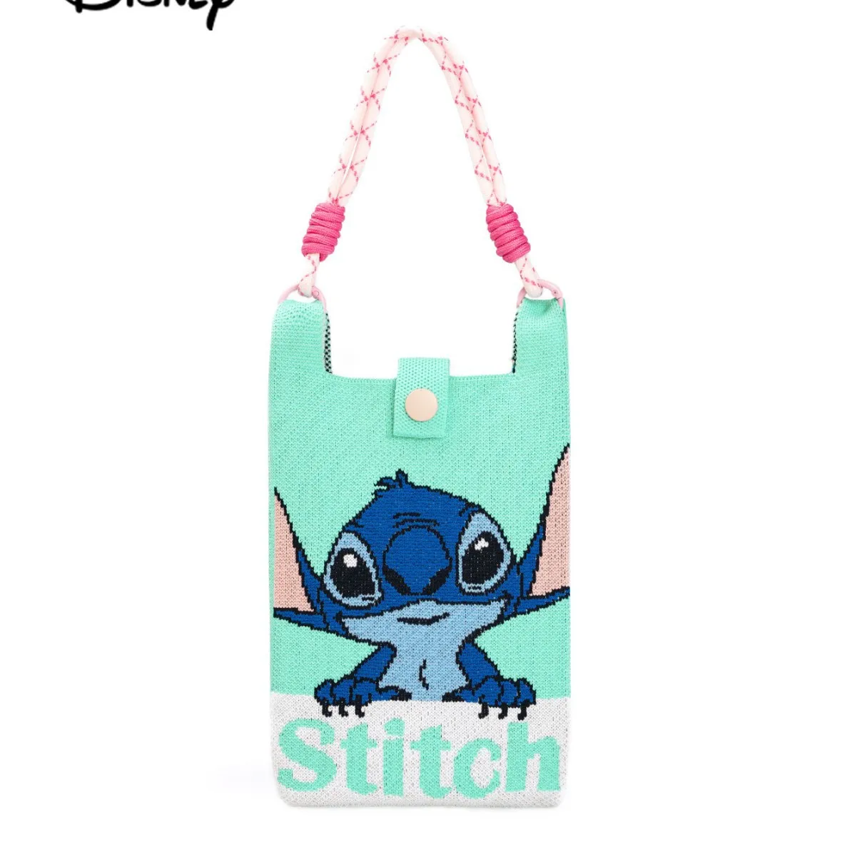 Disney New Stitch Handbag Knitted All-match Phone Bag