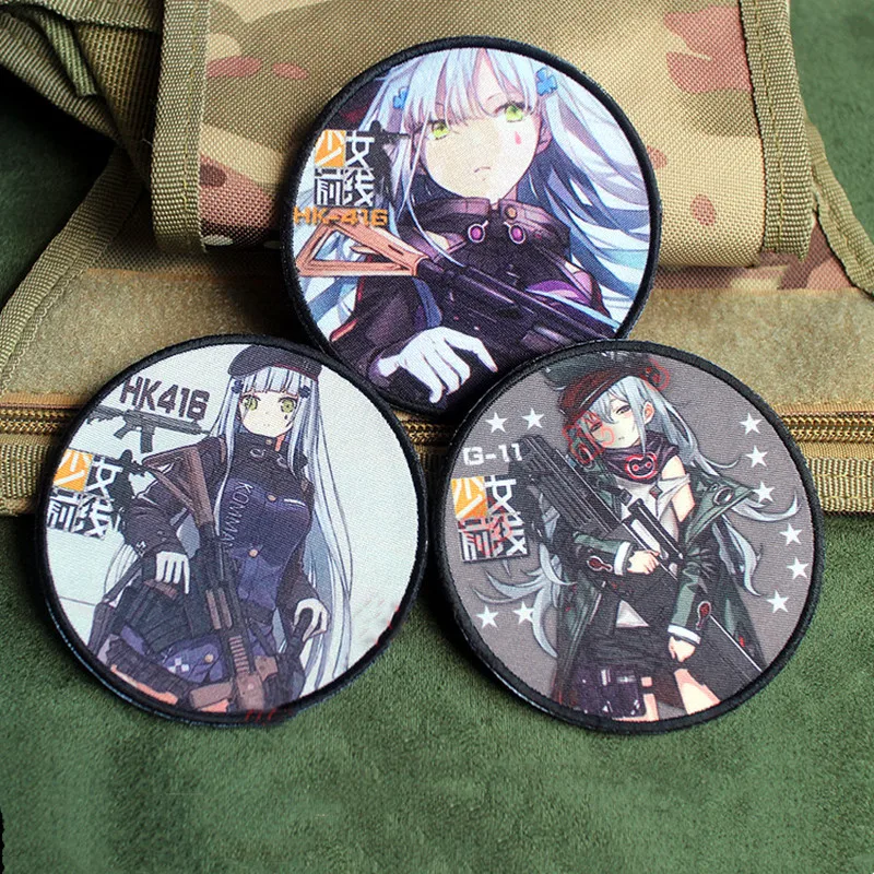 Game Animation Surrounding Girls Frontline Printing Badges Two-dimensional Game Characters Picture Stickers Patches for Clothing