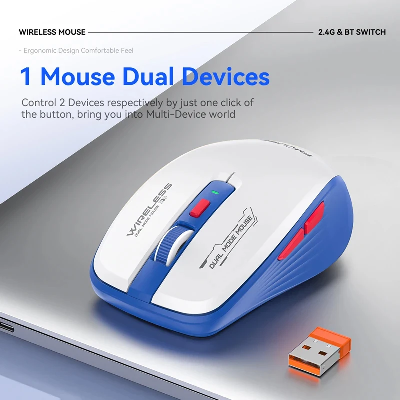 Xiaomi M303L ماوس بلوتوث لاسلكي 2.4G وضع مزدوج 1600 ديسيبل متوحد الخواص صامت محمول اللوحي دفتر مكتب ماوس للكمبيوتر أندرويد Ios