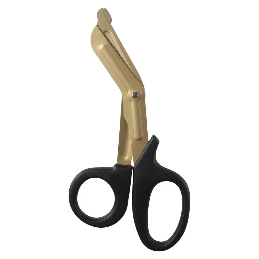 Compact Stainless Steel Nurse Scissors Titanium plating 18cm Trauma Shears Bandage Scissors