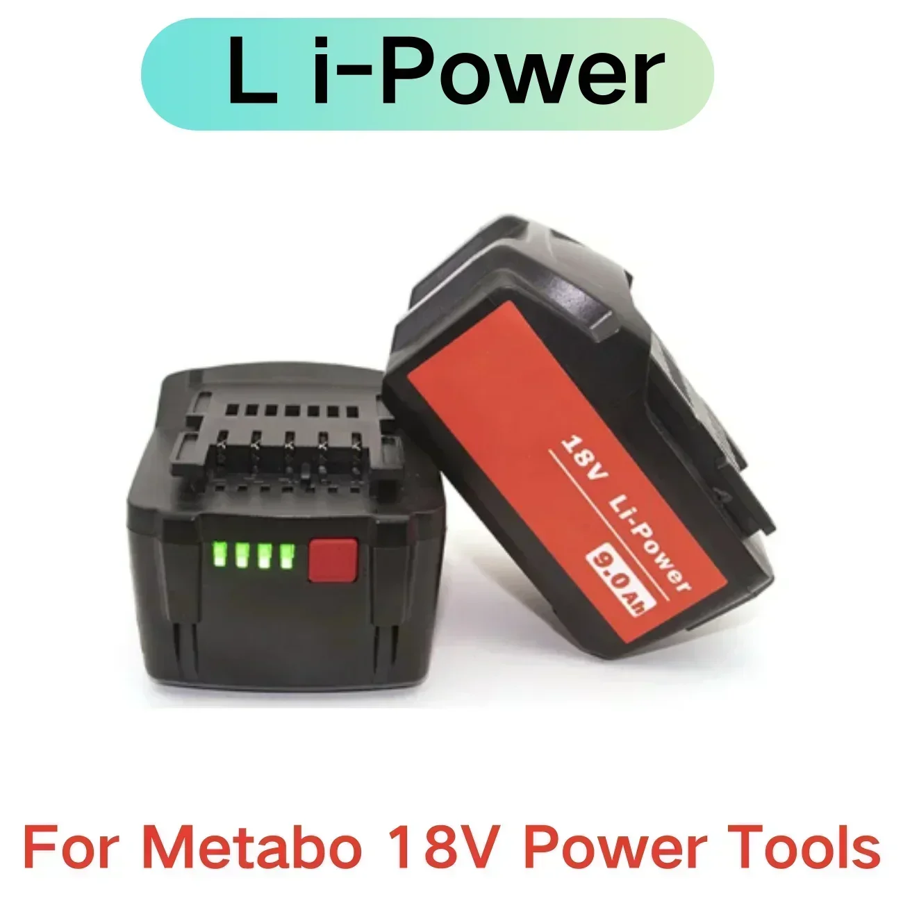 

18V 9.0Ah Battery for Metabo Cordless Power Tool Drill Drivers Wrench Hammers for Metabo 18V Battery 9000mah 625592000 625591000