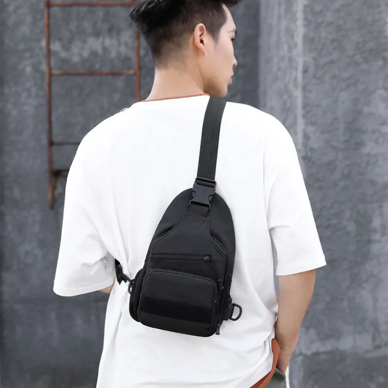 Man Chest Bag Phone Pocket Cross Body Neck Side Shoulder Small Fanny Pack  Outdoor Crossbody Gym Bags Male Handbags