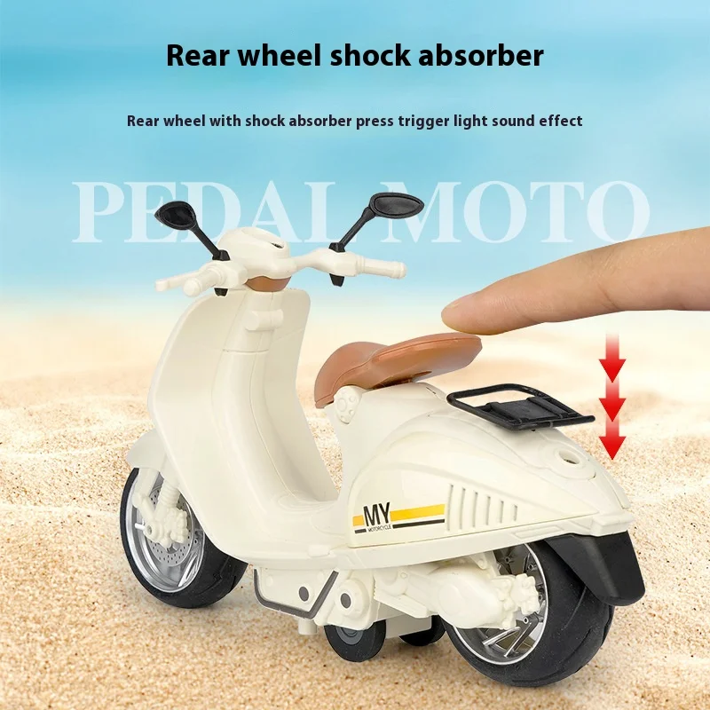 1: 10 Alloy Electric Motorcycle Model Toys with Lights Music Children\'s Toys Motorbike Model Ornament Gift for Motorcycle Fans