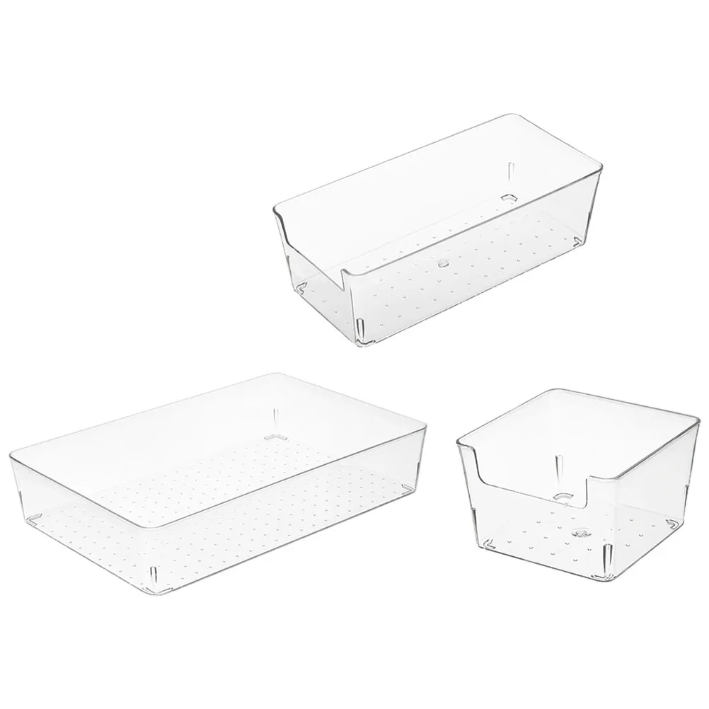 3 قطعة صندوق تخزين للمنزل سعة كبيرة منظم سطح المكتب مقصورة حافظة مكتب حامل ماكياج صندوق القلم التحكم عن بعد