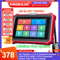 KINGBOLEN K8 Elite/K8Pro Full System Diagnostic Tools ECU Coding CANFD FCA OBD2 Scanner 34+ Service Lifetime free update