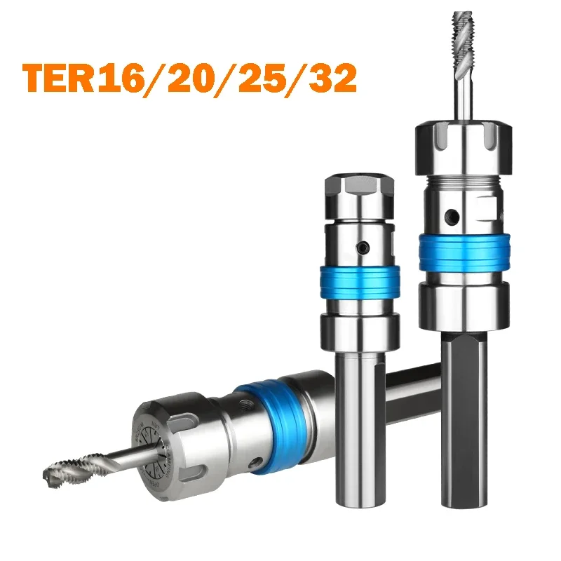 Telescopic Tap Chuck TER20 TER25 ER20 ER25 D20 25 Floating Tap Chuck For CNC Lathe Tap Overload Protection Torque Tapping Holder