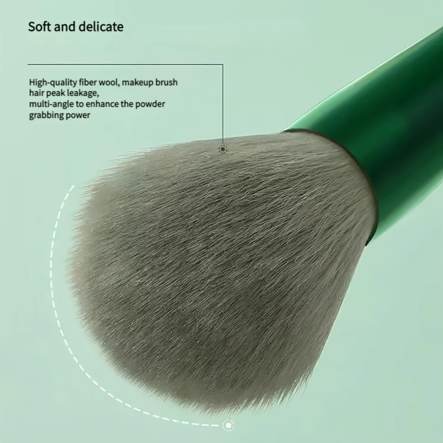 4 Seasons Green Makeup Brush Set - Super Soft Nylon Bristle, Metal Rod, Portable Design - Fab Eye Shadow, Blusher Brushes