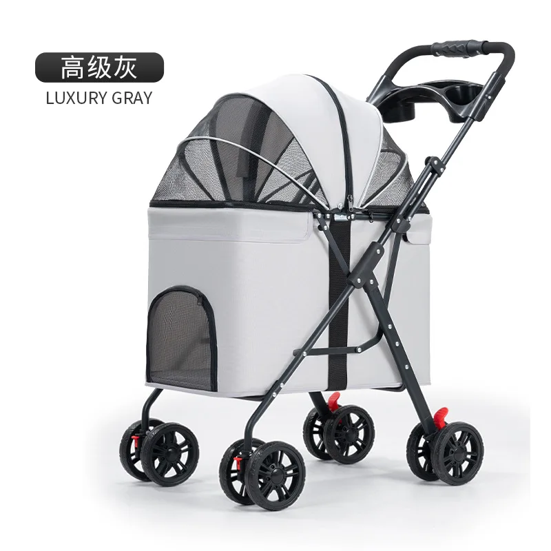 

Foldable Small and Medium-Sized Dogs Pet Travel Stroller Dog Carrier 4 Wheels Pet Dog Stroller for Travel pet stroller