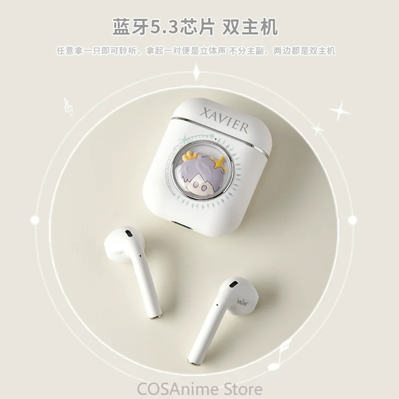 أنيمي الحب و Deepspace Xavier تأثيري سماعات أذن بلوتوث الكرتون بلوتوث سماعة حصرية شخصية تأثير الصوت المشجعين هدية