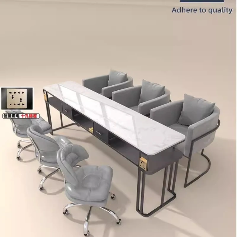 

Netflix Nail Table Marble Chair Set Manicure Table Nail Desk Salon Chair Mesas De Manicura Salon Desk Salon Furniture